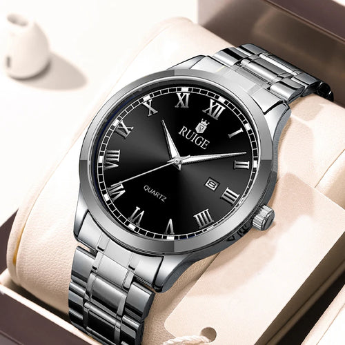 Fashion Men'S Watch Roman Scale Minimalist Men'S Famous Watch Night Glow Waterproof Trendy Watch