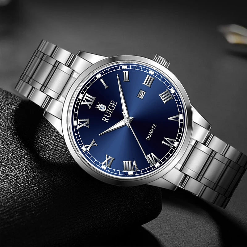 Fashion Men'S Watch Roman Scale Minimalist Men'S Famous Watch Night Glow Waterproof Trendy Watch
